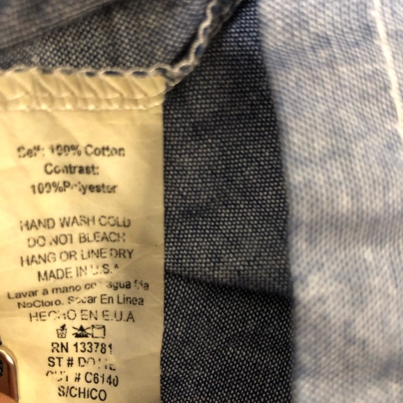 Spaghetti Strap Embroidered Bodice Chambray Dress - Picture 8 of 8